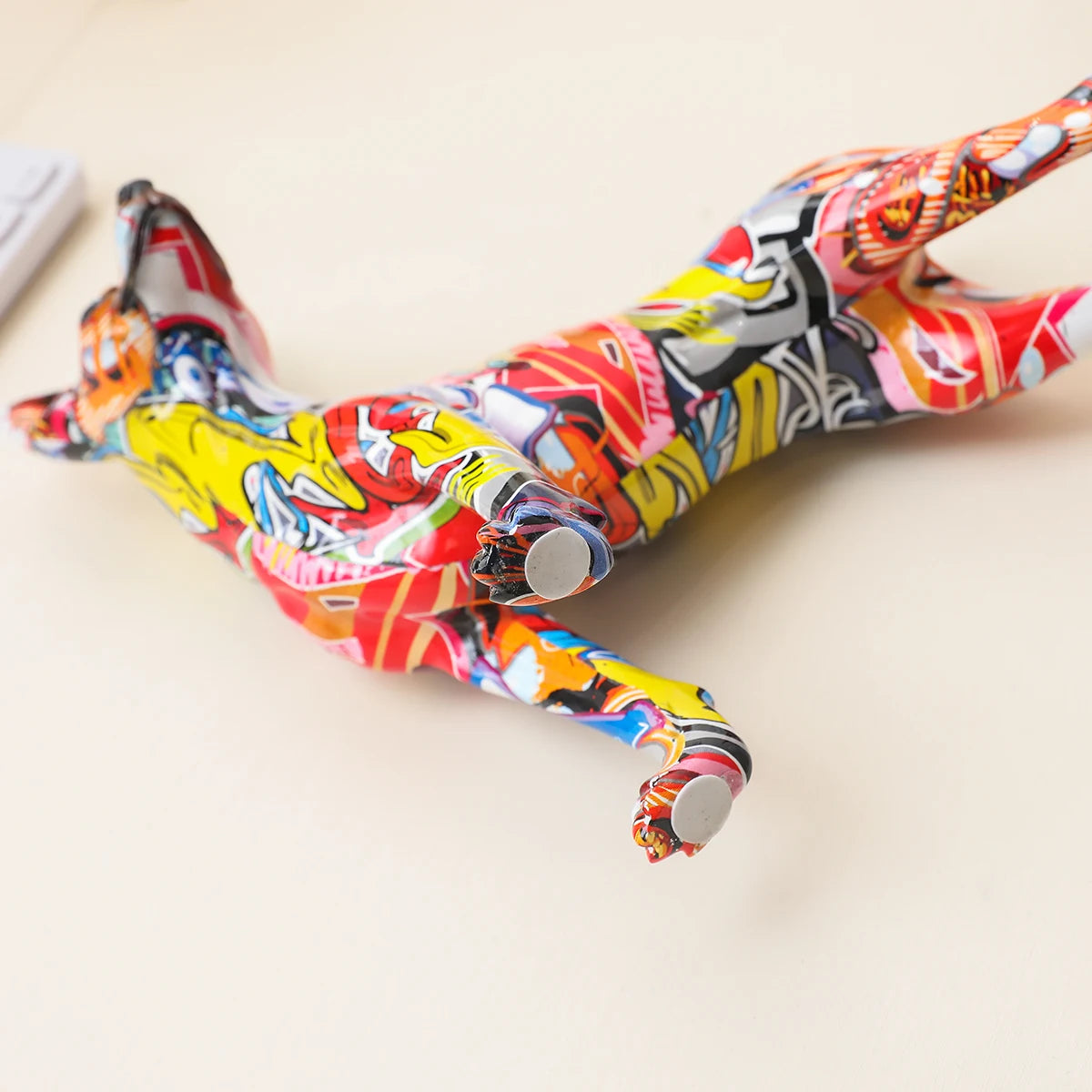 Miniature Pinscher Abstract Sculpture - Floral Fawna