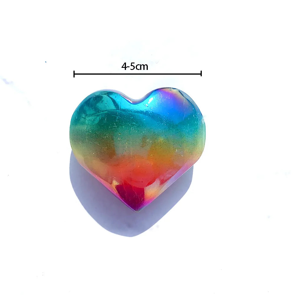 Selenite Heart Crystal - Floral Fawna
