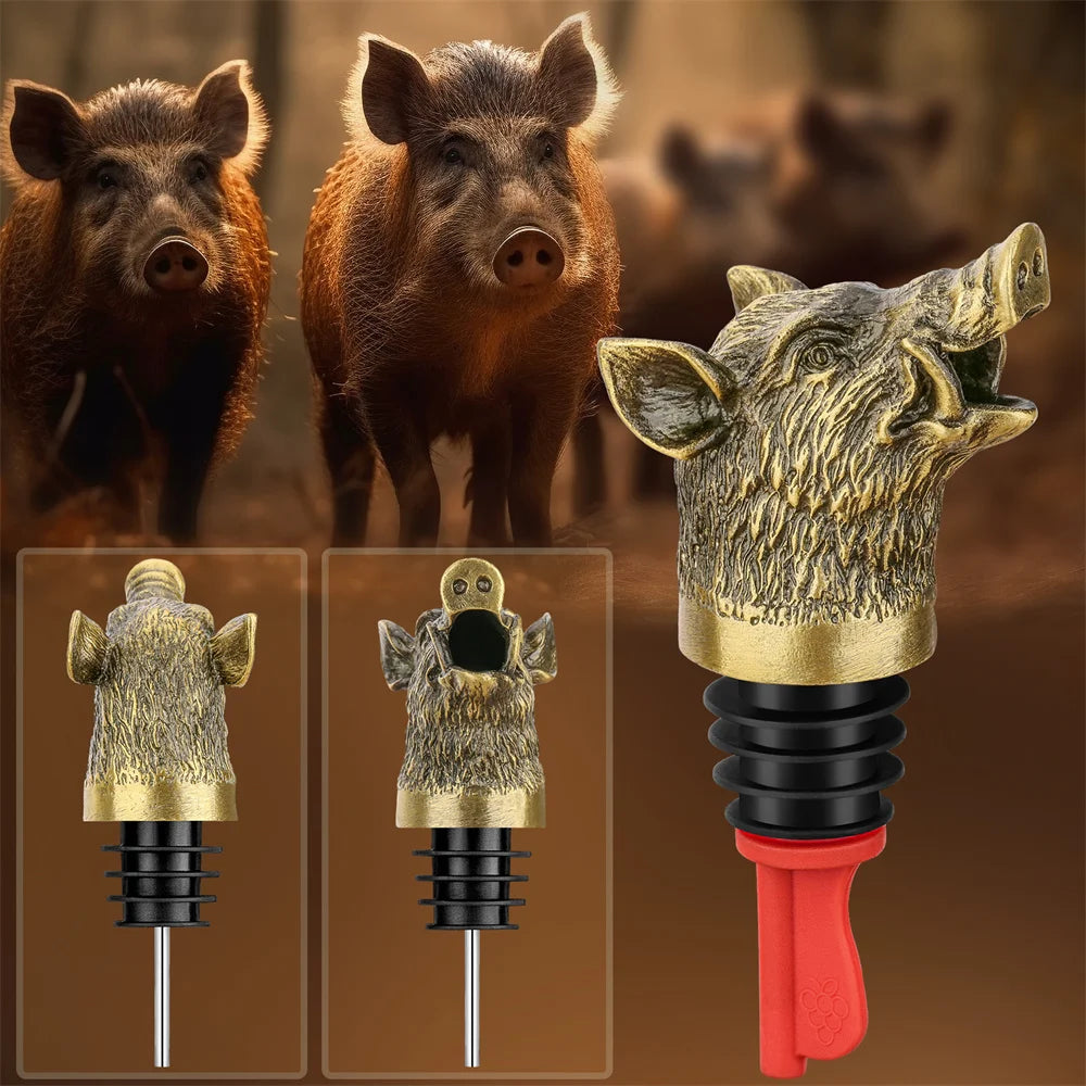 Wild Boar Bottle Stopper - Floral Fawna