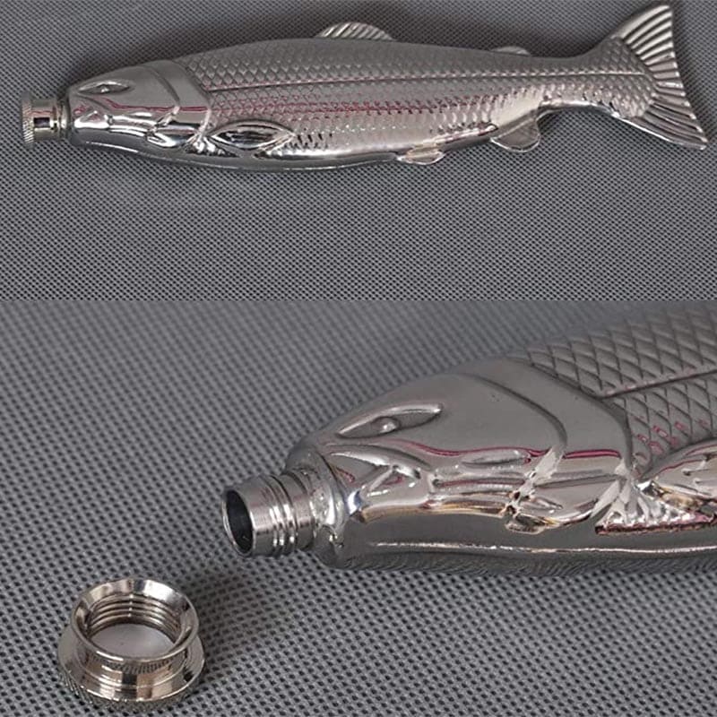 Steel Fish Flask - Floral Fawna