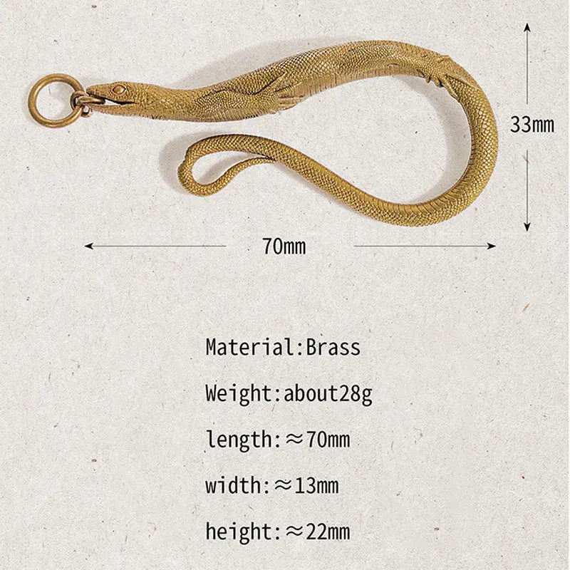 Brass Lizard Key Chain - Floral Fawna