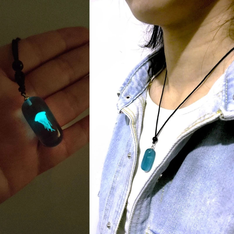 Glow In The Dark Jellyfish Necklace