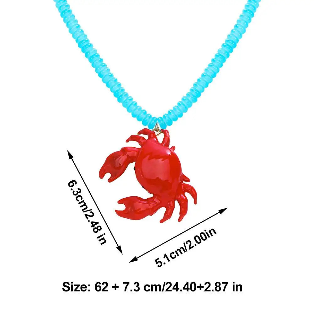 Statement Crab Necklace - Floral Fawna