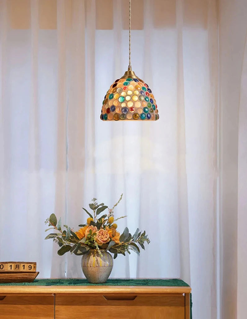 Mediterranean Sea Shell Pendant Lamp - Floral Fawna