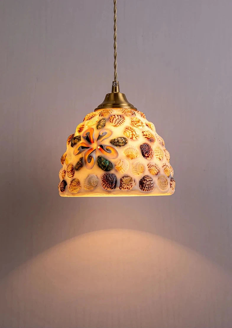 Mediterranean Sea Shell Pendant Lamp - Floral Fawna