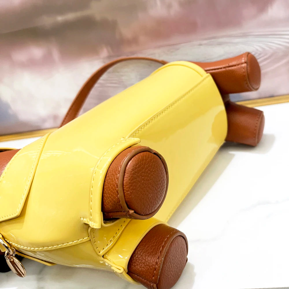 Dachshund In Rain Coat Crossbody Bag - Floral Fawna