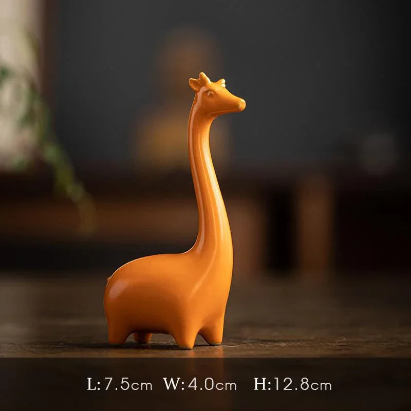 Ceramic Giraffe Ornament - Floral Fawna