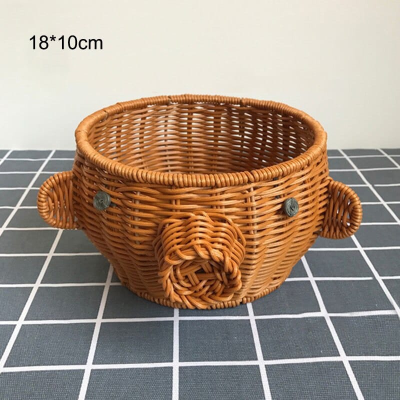 Rattan Animal Fruit Basket