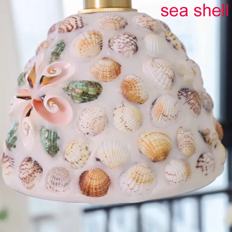 Mediterranean Sea Shell Pendant Lamp - Floral Fawna