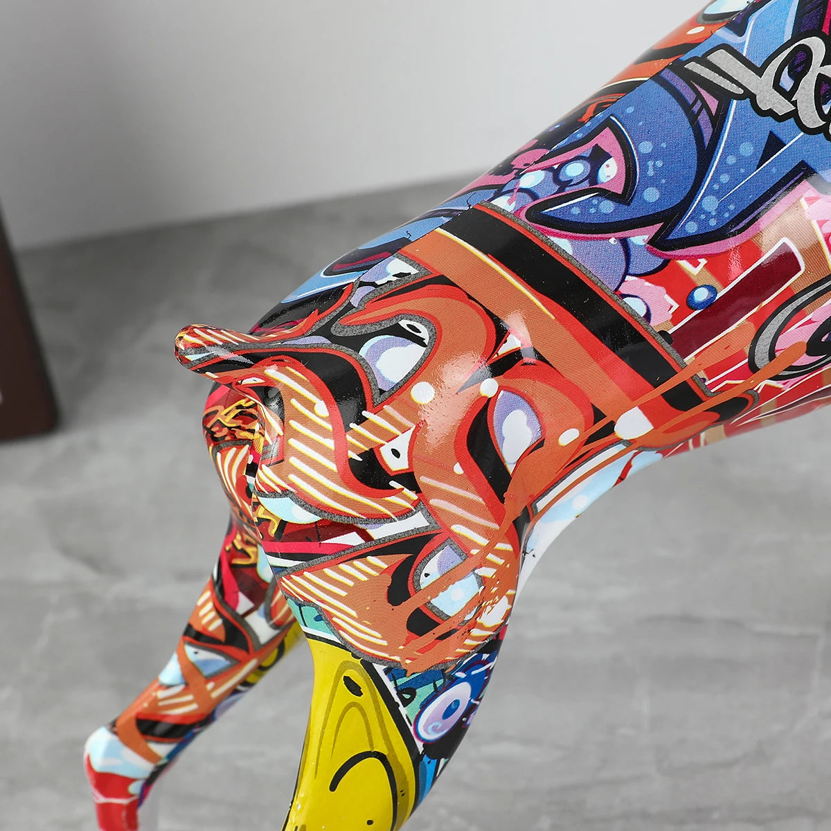 Abstract Dobermann Sculpture - Floral Fawna
