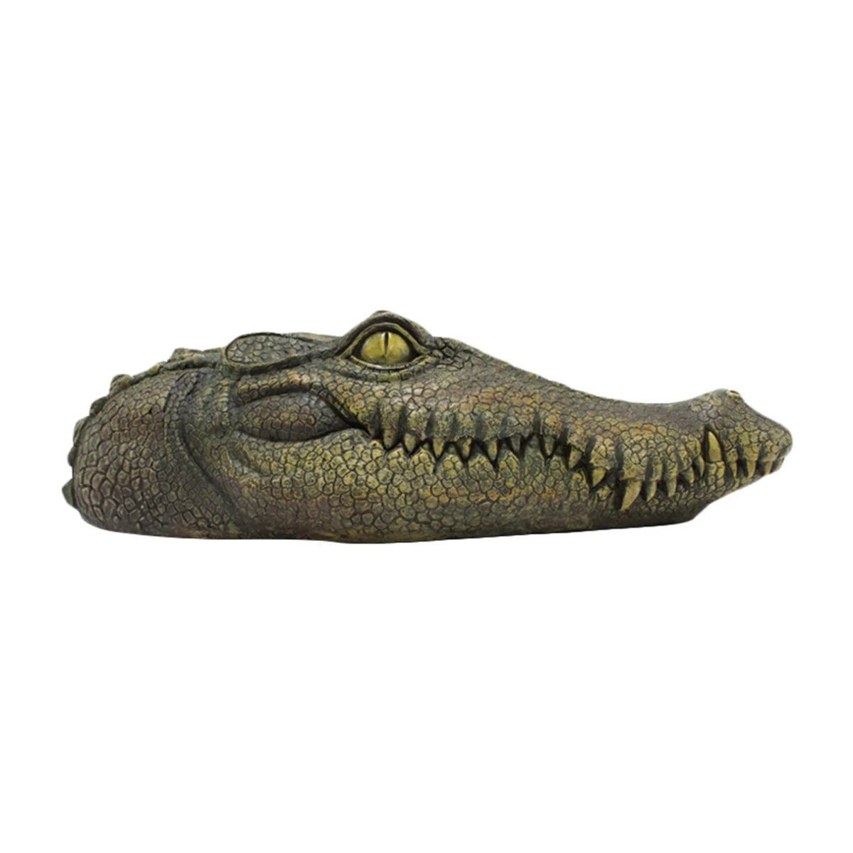 Floating Alligator Head Sculpture - Floral Fawna