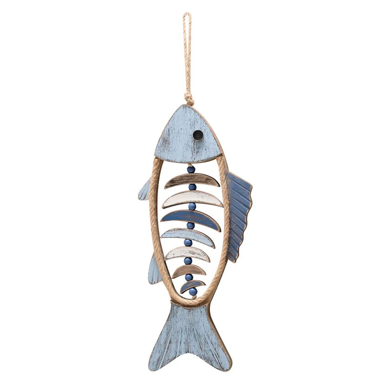 Wooden Fish Wall Hanging - Floral Fawna