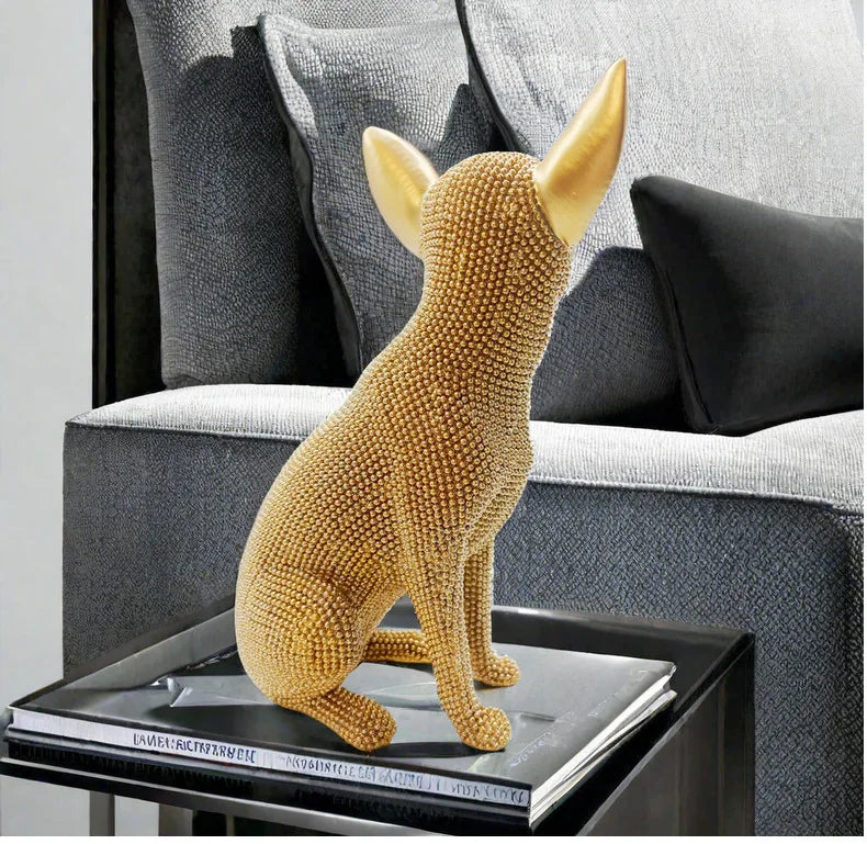 Beaded Chihuahua Sculpture - Floral Fawna