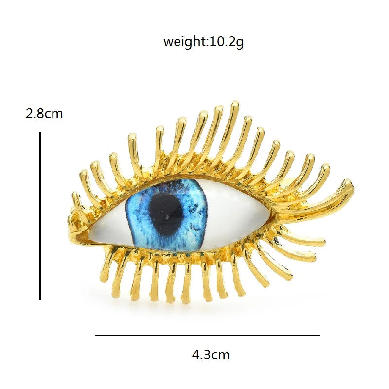 Blue Eye Brooch - Floral Fawna