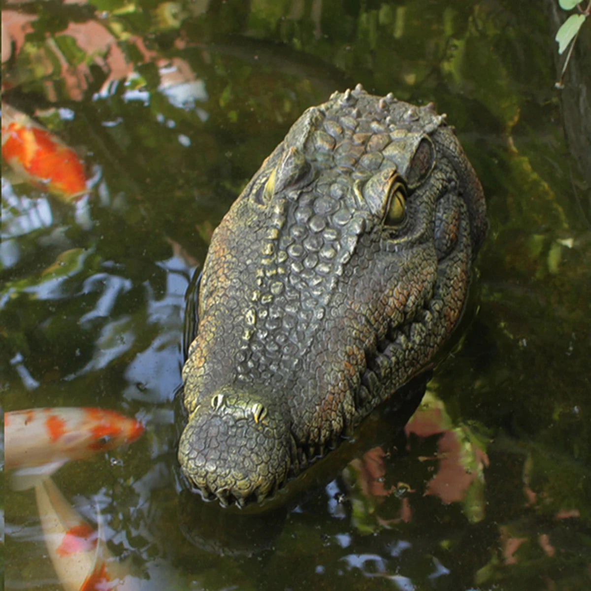 Floating Alligator Head Sculpture - Floral Fawna
