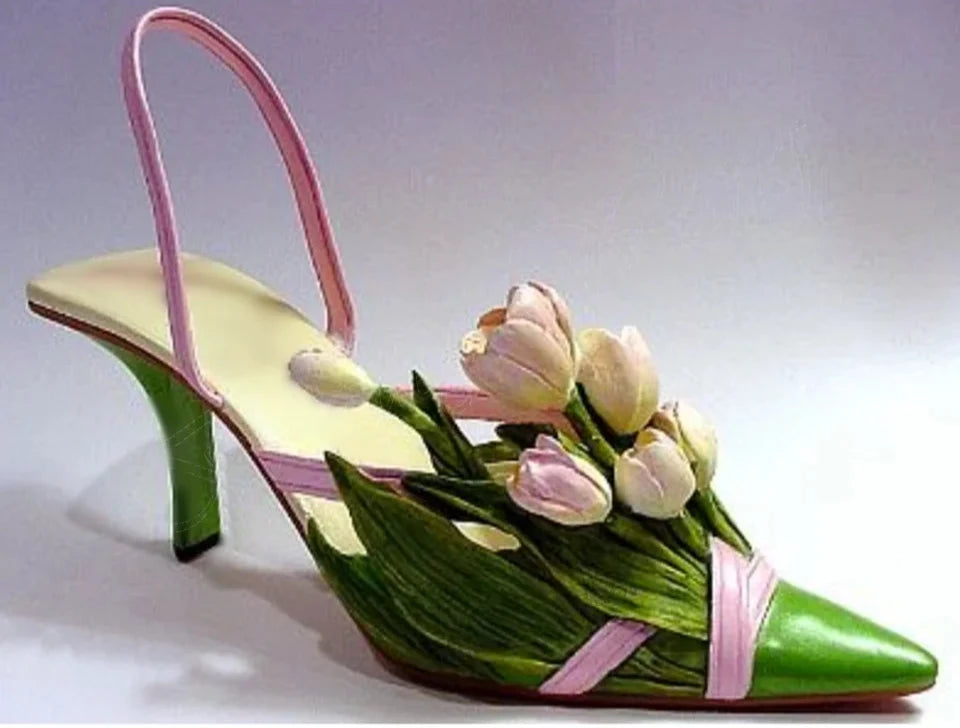 Bouquet of Flowers High Heels - Floral Fawna