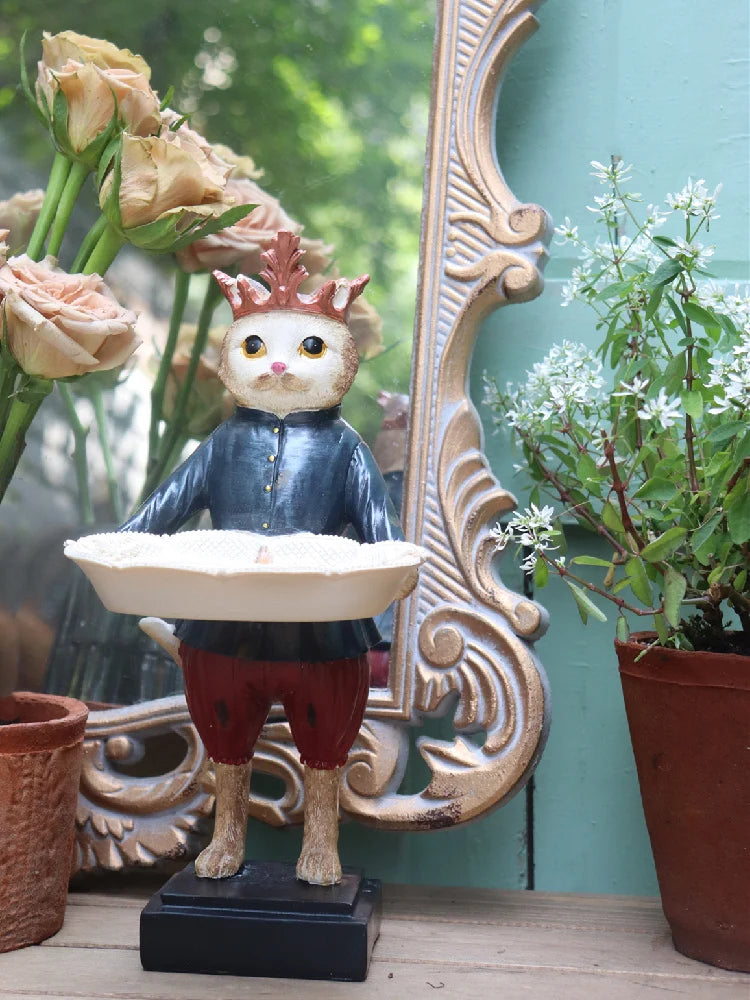 Royal Cat Ornamental Tray - Floral Fawna