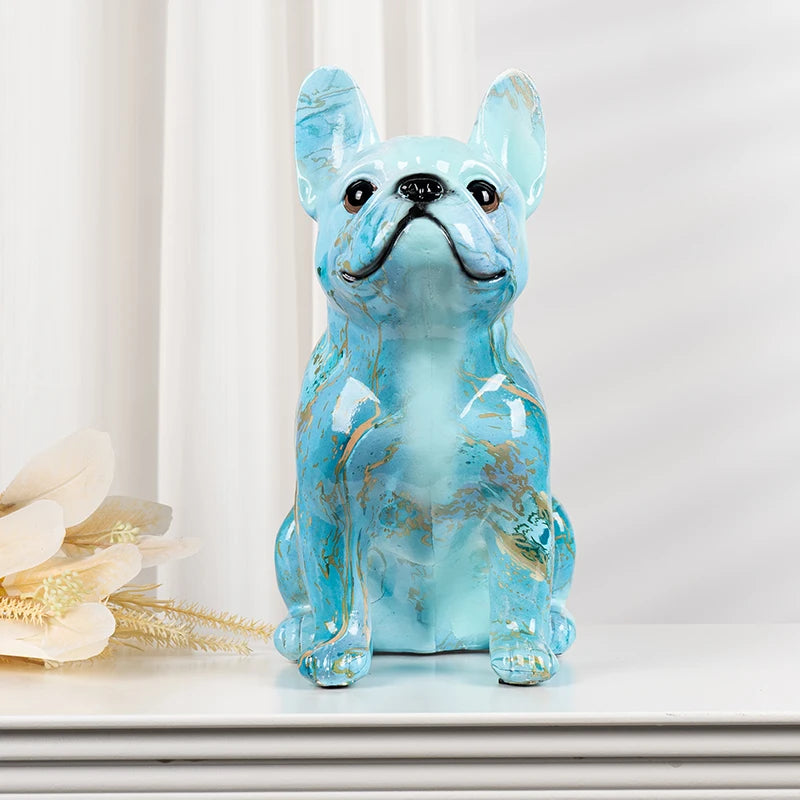 Abstract French Bulldog Statue - Floral Fawna