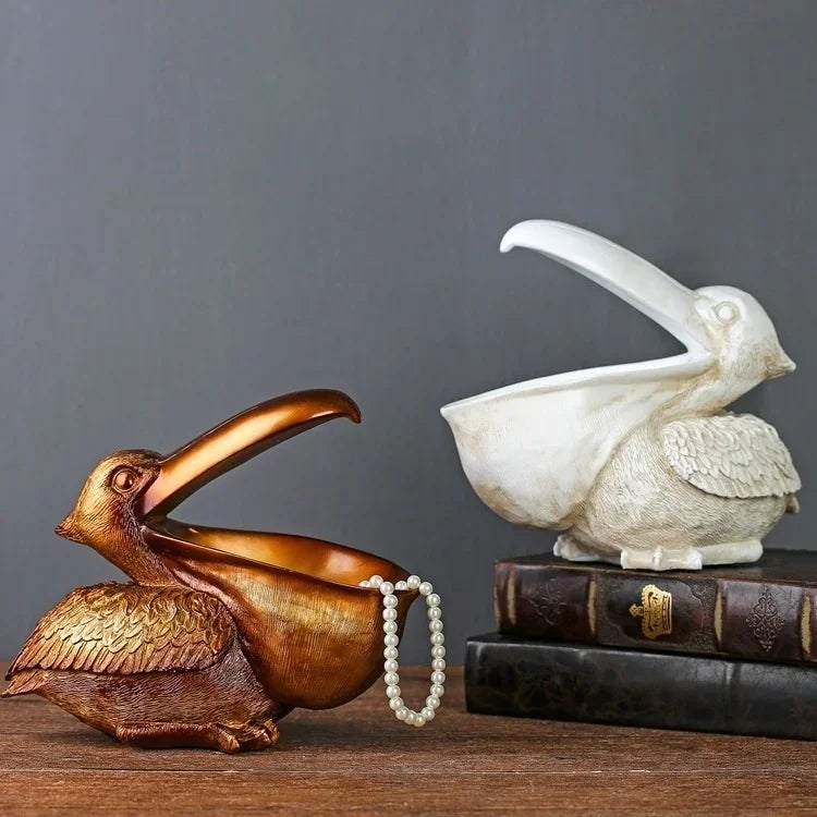 Pelican Storage Sculpture - Floral Fawna
