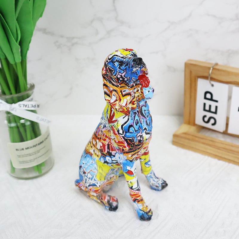 Abstract Cocker Spaniel Sculpture - Floral Fawna