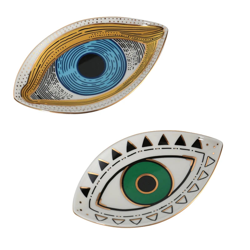 Evil Eye Ceramic Storage Dish - Floral Fawna