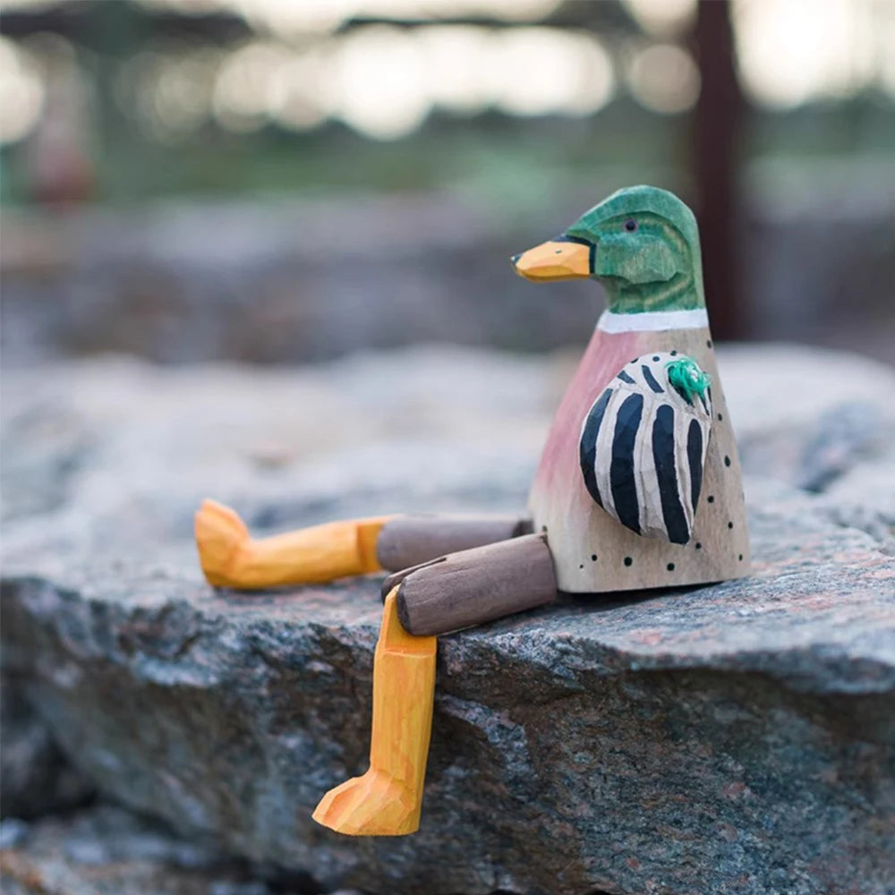 Wooden Duck Figurine