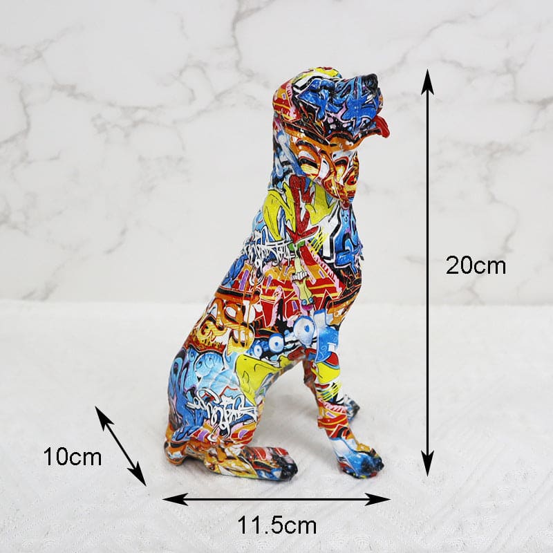 Abstract Cocker Spaniel Sculpture - Floral Fawna