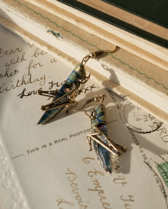 Grasshopper Dangle Earrings