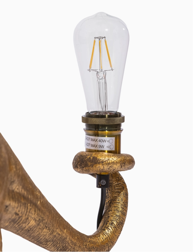 Gold Brontosaurus Table Lamp