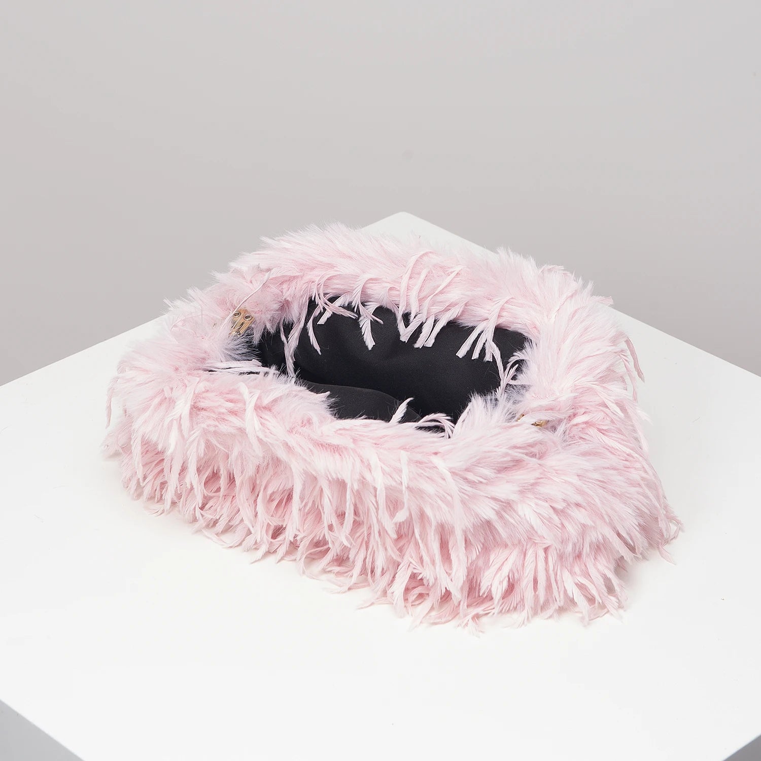 Faux Feather Clutch Bag - Floral Fawna