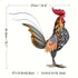 Metal Rooster Sculpture - Floral Fawna