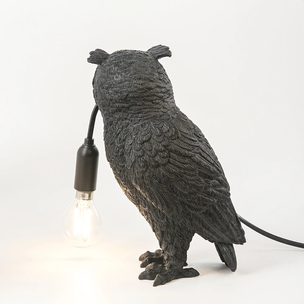 Owl Table Lamp - Floral Fawna