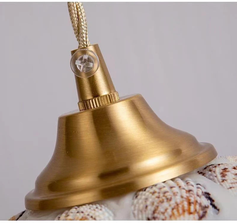 Mediterranean Sea Shell Pendant Lamp - Floral Fawna