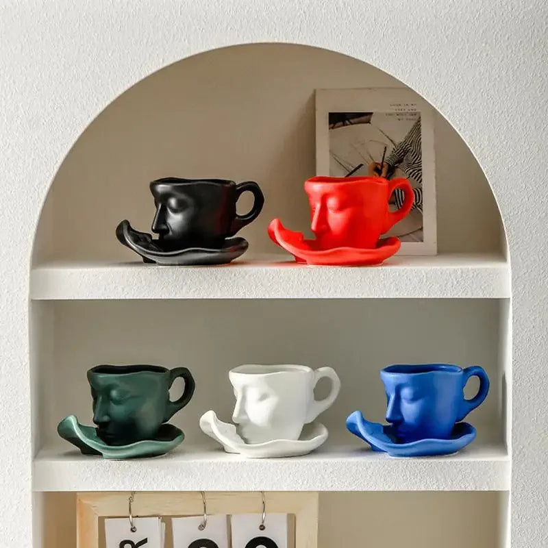 Kissing Ceramic Cup Tea Set - Floral Fawna