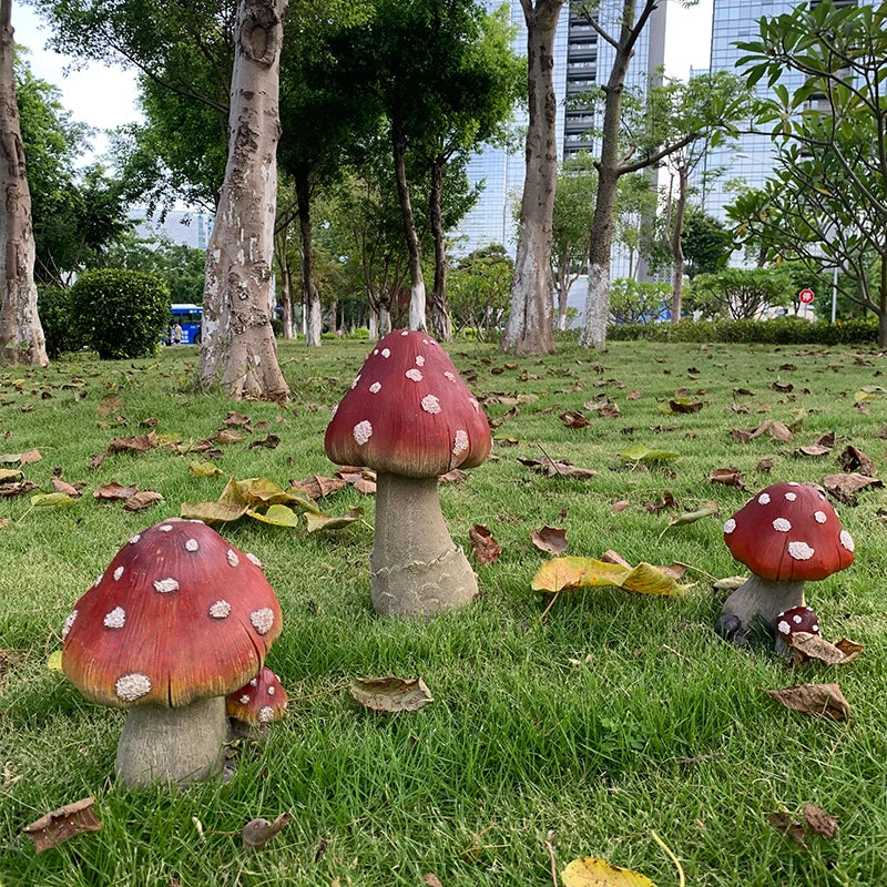 Mushroom Garden Ornament - Floral Fawna