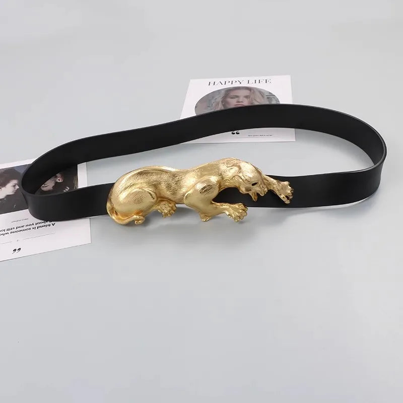 Statement Leopard Belt - Floral Fawna