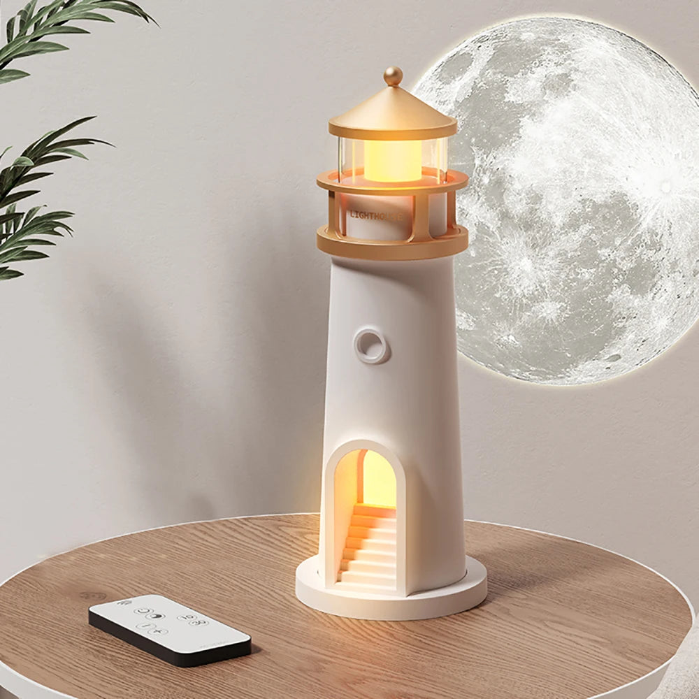 Lighthouse & Moon Projector - Floral Fawna