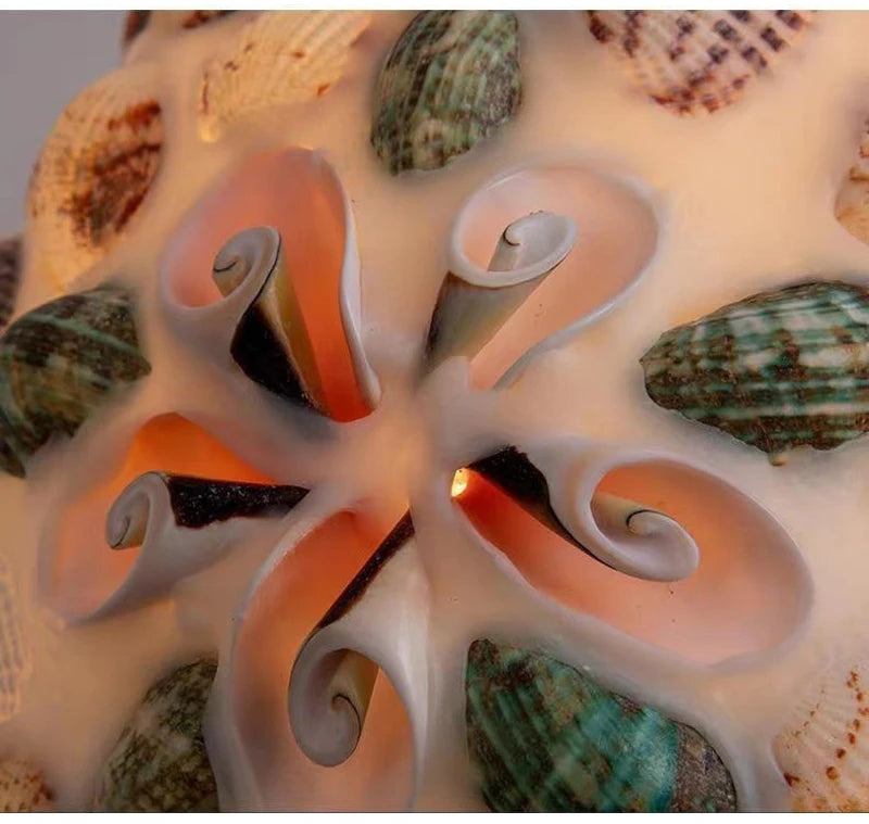 Mediterranean Sea Shell Pendant Lamp - Floral Fawna