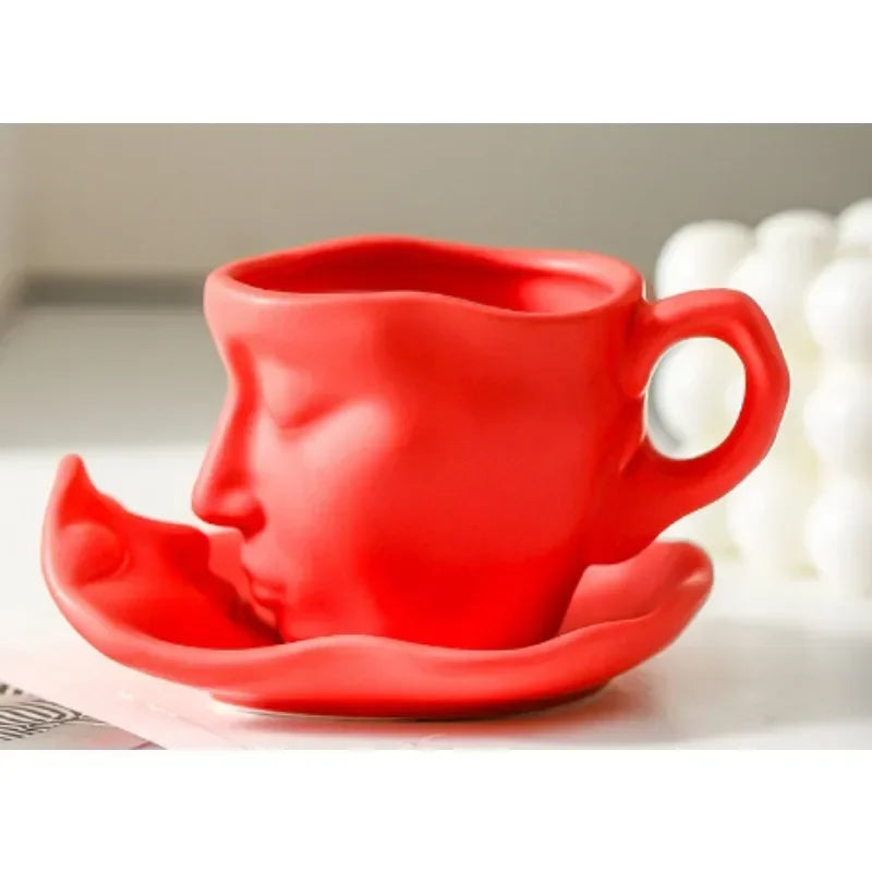 Kissing Ceramic Cup Tea Set - Floral Fawna