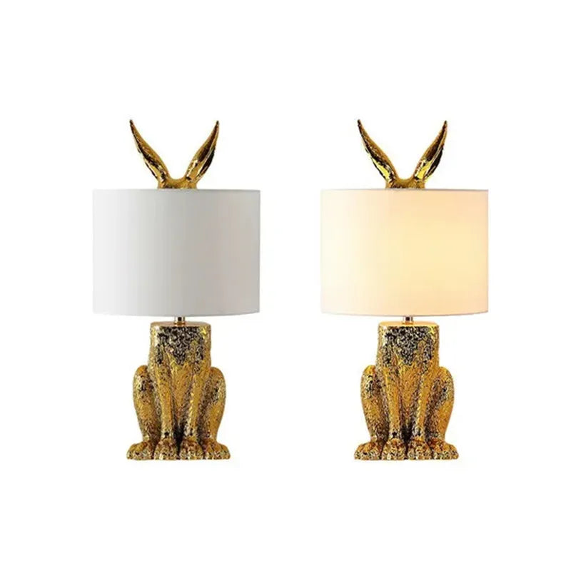 Hare Table Lamp - Floral Fawna