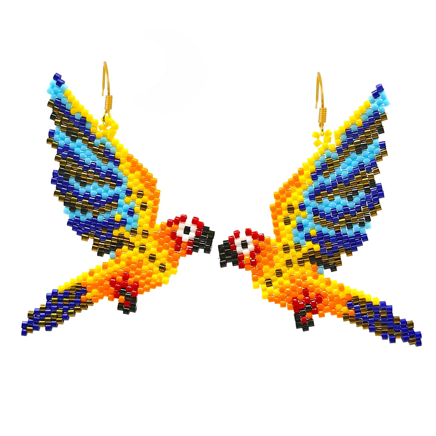 Miyuki Macaw Earrings - Floral Fawna