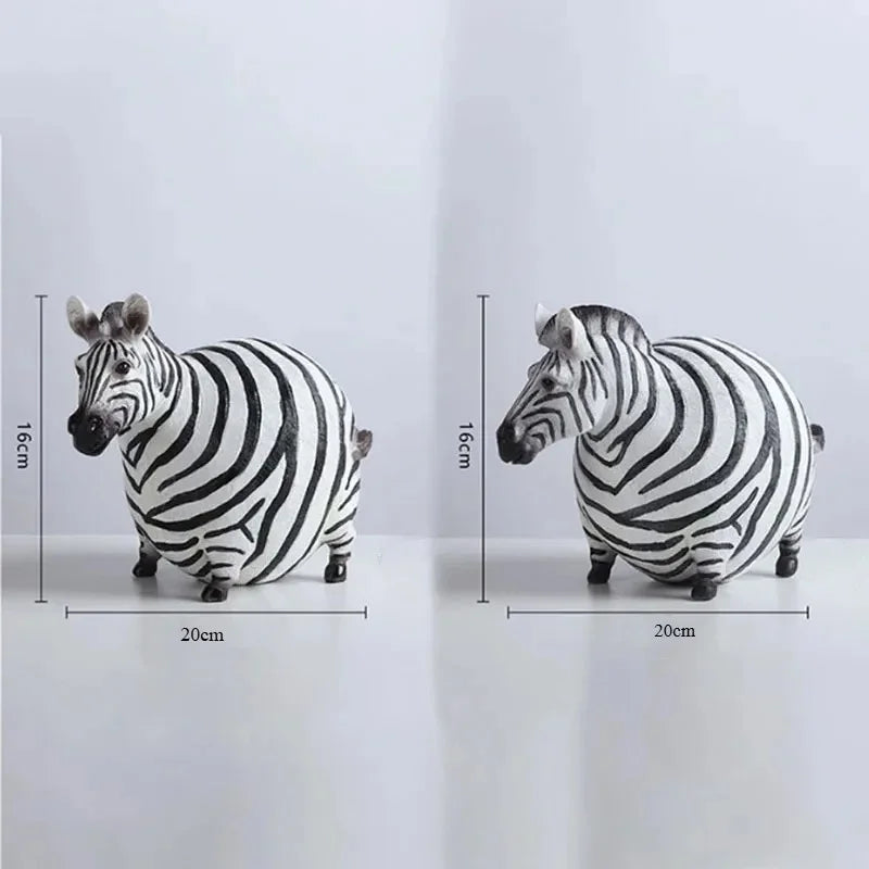 Fat Zebra Ornament - Floral Fawna