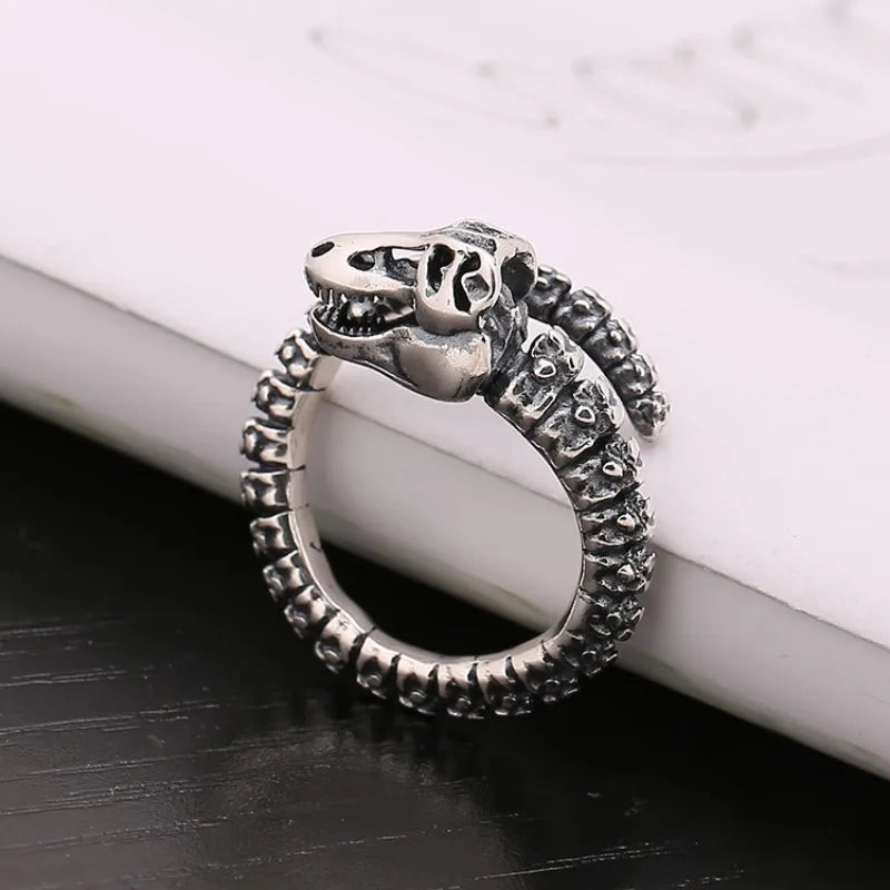 Sterling Silver T-Rex Ring - Floral Fawna