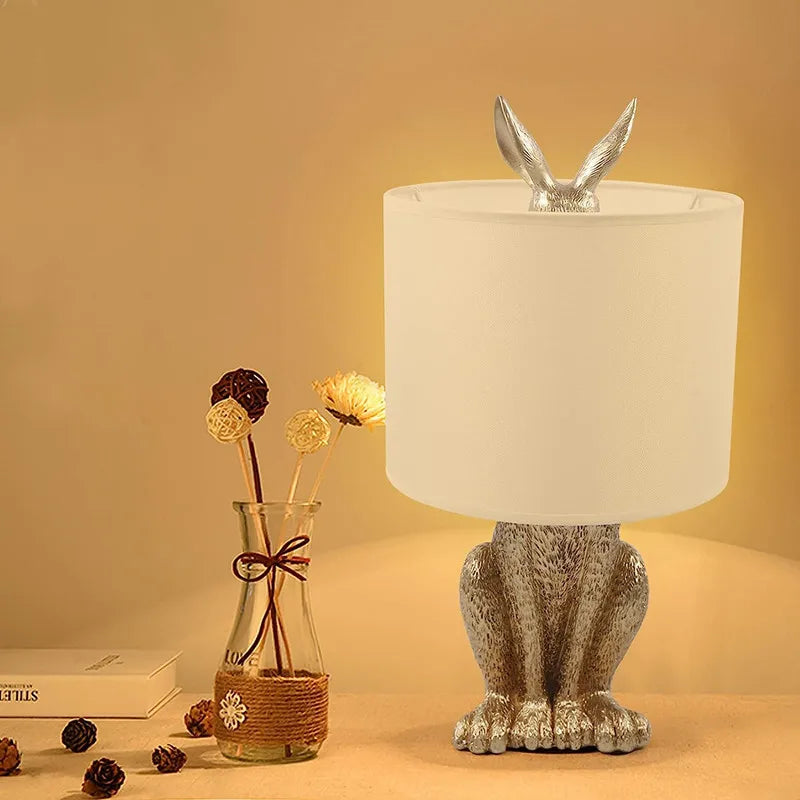 Hare Table Lamp - Floral Fawna