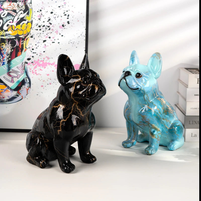Abstract French Bulldog Statue - Floral Fawna