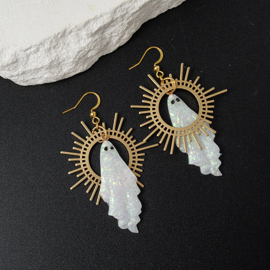 Ghost Sun Earrings - Floral Fawna