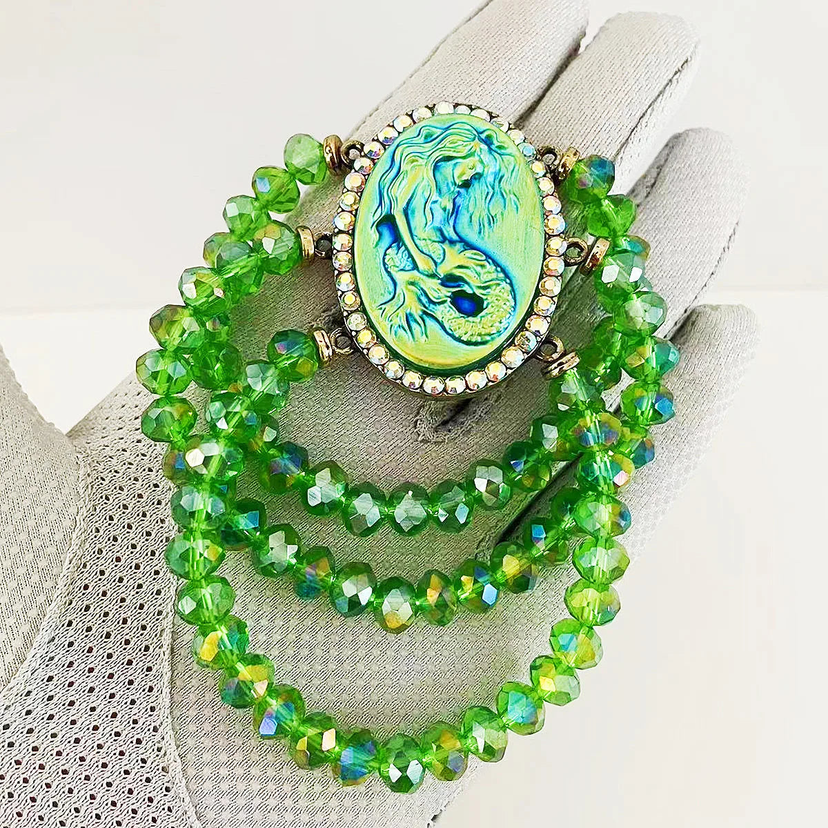 Mermaid Beaded Bracelet - Floral Fawna