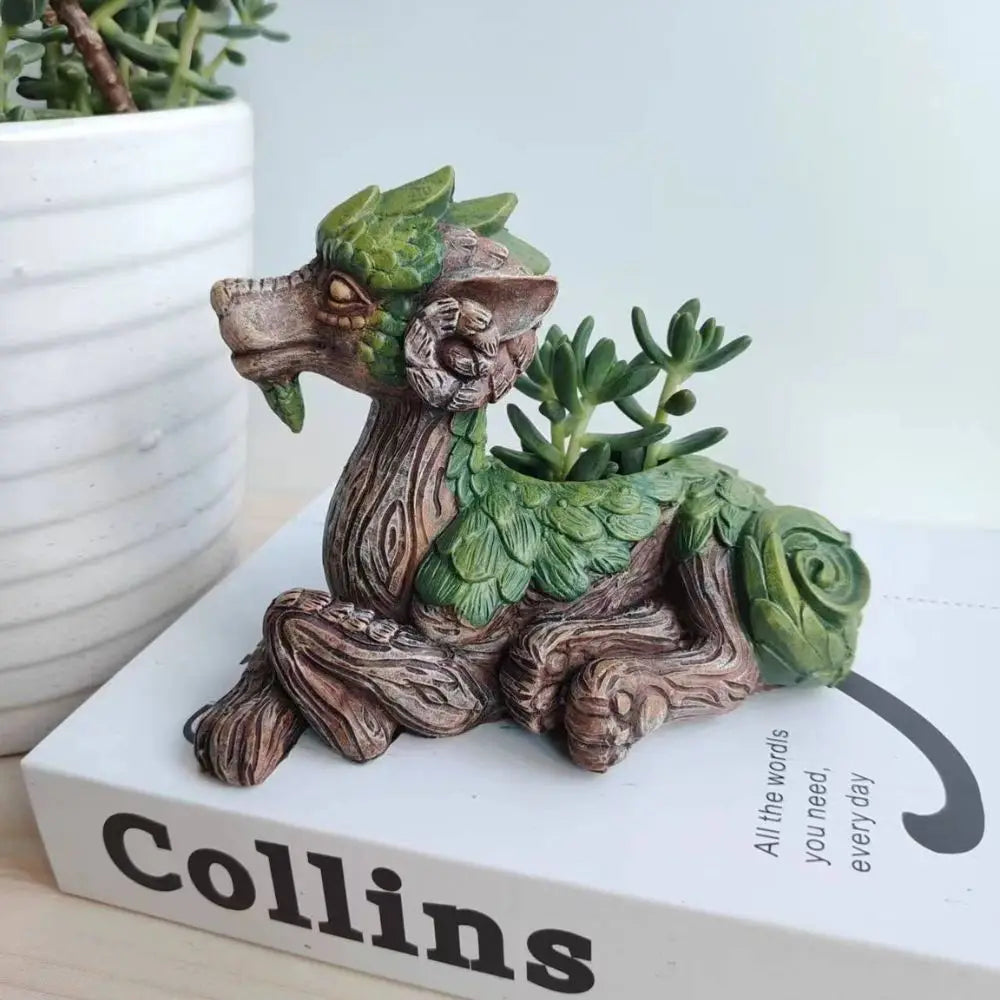 Tree Dragon Planter - Floral Fawna