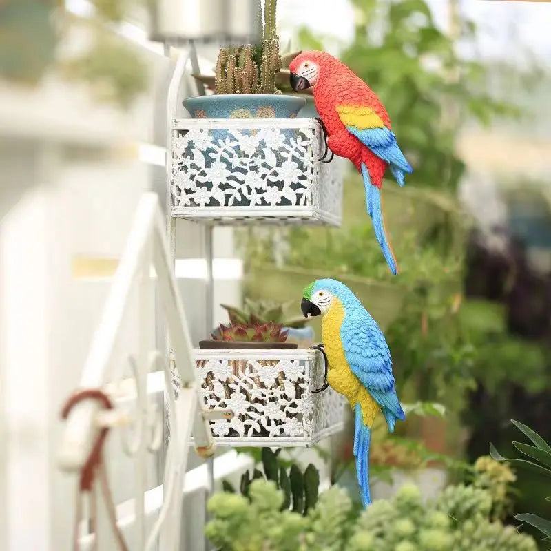 Parrot Plant Pot Decoration - Floral Fawna
