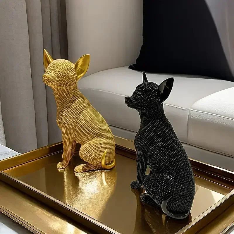 Beaded Chihuahua Sculpture - Floral Fawna
